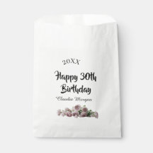 Happy 30th birthday ピンク 白 マーヴ ルフラワー 名前 y