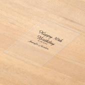 Happy 30th birthday add name date stylish simple  アクリル招待状 (レイダウン)