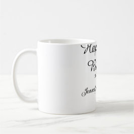 Happy 30th birthday add name date stylish simple  コーヒーマグカップ