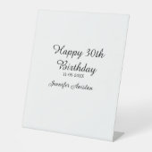 Happy 30th birthday add name date stylish simple 台座サイン (正面)