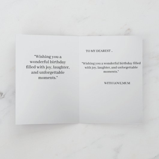 Happy 30th Birthday Celebration カード (内部)