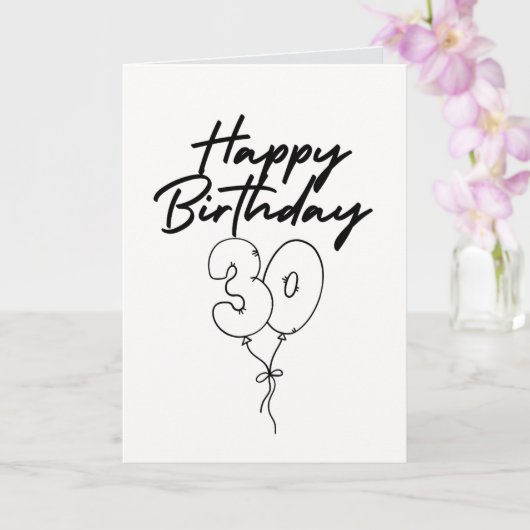 Happy 30th Birthday Celebration カード (蘭)