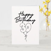 Happy 30th Birthday Celebration カード (黄色い花)