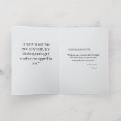 Happy 30th Birthday Celebration 箔グリーティングカード (内側レイダウン)