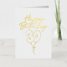 Happy 30th Birthday Celebration 箔グリーティングカード