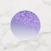 Happy 30th Birthday Chic Falling Purple Glitter コンフェッティ (スモール正面)