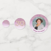 Happy 30th Birthday Chic Falling Rose Gold Glitter コンフェッティ (正面)