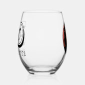 Happy 30th Birthday Photo And Nameパーティー ステムなしワイングラス (左)