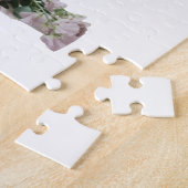 Happy 30th birthday pink white mauve floral name y ジグソーパズル (側面)