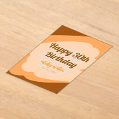 Happy 30th birthday rustic wooden Halloween fall b アクリル招待状 (レイダウン)