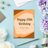 Happy 30th birthday rustic wooden Halloween fall b アクリル招待状 (インサイチュ (ウェディング))