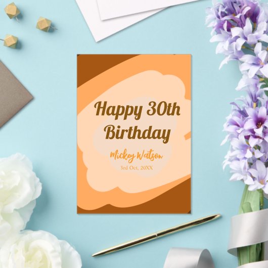 Happy 30th birthday rustic wooden Halloween fall b アクリル招待状 (インサイチュ (ウェディング))