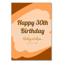 Happy 30th birthday rustic wooden Halloween fall b テーブルナンバー