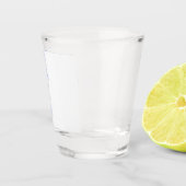 Happy 30th wedding anniversary silver blue glitter ショットグラス (右)