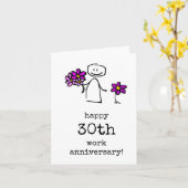 Happy 30th Work Anniversary Card カード (黄色い花)