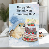  Happy 31st Groundhog Day Birthday  カード