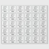 HAPPY 32番目の誕生日;アールデコスタイル;名前をカスタムする ラッピングペーパー (フラット)