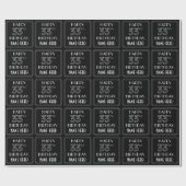 HAPPY 33rd誕生日、アールデコスタイル(名前をカスタムする付き) ラッピングペーパー (フラット)