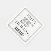 HAPPY 35th誕生日;アールデコスタイル;名前をカスタムする スタンダードランチョンナプキン (角)