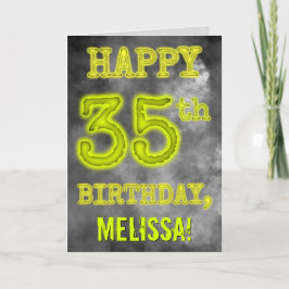 "HAPPY 35th BIRTHDAY" 不気味な光るオーラ カード
