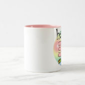 Happy 35th Birthday (roze) ツートーンマグカップ (中央)