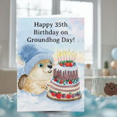  Happy 35th Groundhog Day Birthday  カード