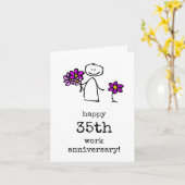 Happy 35th Work Anniversary Card カード (黄色い花)