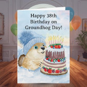  Happy 38th Groundhog Day Birthday  カード