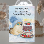  Happy 39th Groundhog Day Birthday  カード