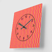 HAppy 3d Rainbow Tiles Pattern スクエア壁時計 (傾斜)
