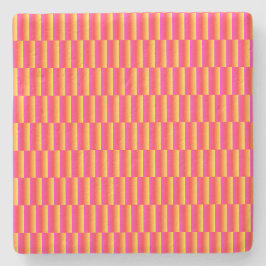 Happy 3D Rainbow Tiles Pattern ストーンコースター