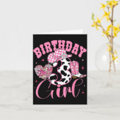 Happy 3rd Birthday Girl Outfit Rodeo Western Cowgi カード (黄色い花)