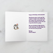 Happy 3rd Birthday Niece, Penguin, Personalized カード (内部)