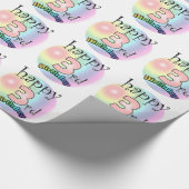 Happy 3rd Birthday (roze) ラッピングペーパー (角)
