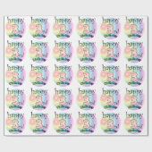 Happy 3rd Birthday (roze) ラッピングペーパー (フラット)