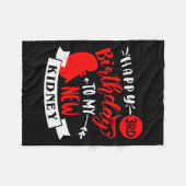 Happy 3rd Birthday To My New Kidney, Transplant An フリースブランケット (正面(横))