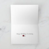 Happy 40th 結婚 Anniversary Rubyバラハート カード (内部)