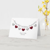 Happy 40th 結婚 Anniversary Rubyバラハート カード (黄色い花)