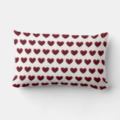 Happy 40th 結婚 Anniversary Rubyバラハート ランバークッション (裏面)