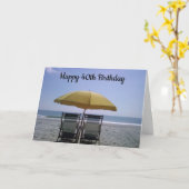 HAPPY **40th**誕生日 カード (黄色い花)