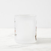 Happy 40th Birthday Funny Cat Humor Retro Joke フロストグラスマグカップ (中央)