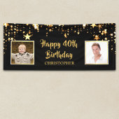 Happy 40th Birthday Then & Now Photos Stars 横断幕