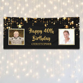 Happy 40th Birthday Then & Now Photos Stars 横断幕