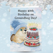  Happy 40th Groundhog Day Birthday  カード