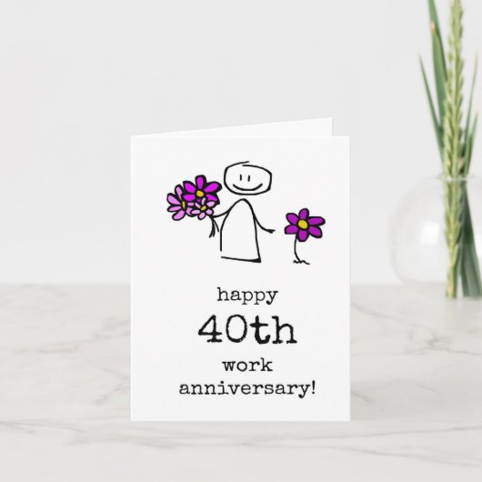Happy 40th Work Anniversary Card カード (正面)
