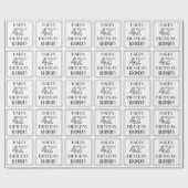 HAPPY 42番目の誕生日;アールデコスタイル;名前をカスタムする ラッピングペーパー (フラット)