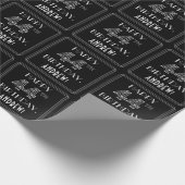 HAPPY 44th誕生日、アールデコスタイル(名前をカスタムする付き) ラッピングペーパー (角)