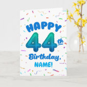 Happy 44th Birthday Card with Custom Name カード (黄色い花)