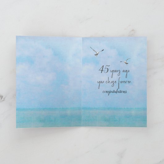 Happy 45th Anniversary Tropical Window カード (内部)