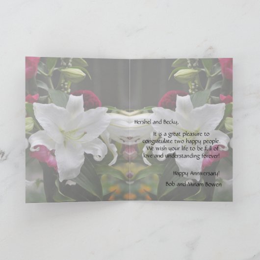 Happy 45th Anniversy Card by Janz カード (内部)